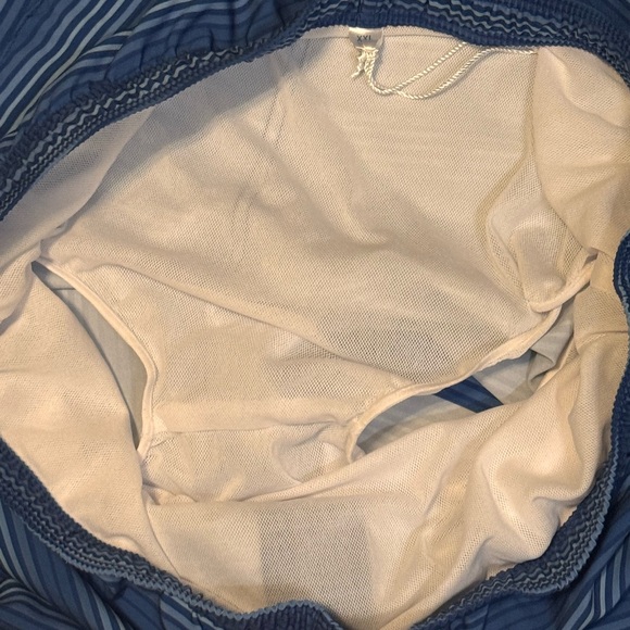 Southern Tide Swim Trunks Shorts Men's Blue Striped 6in Size XXL NWOT Mesh Lined - Picture 12 of 12